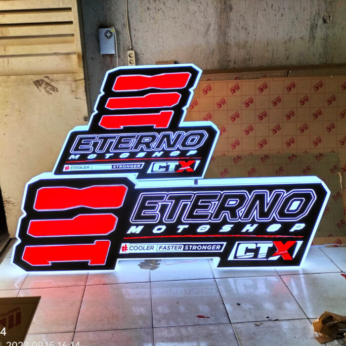 custom neon box eterno